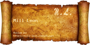 Mill Leon névjegykártya