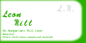 leon mill business card